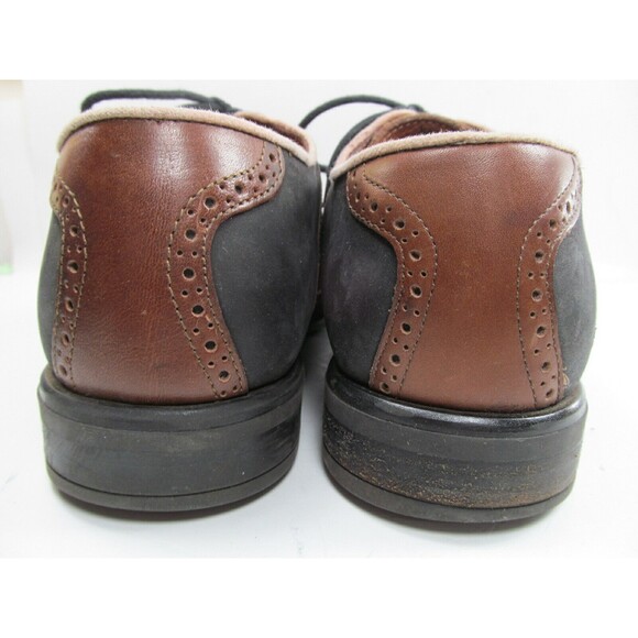 Florsheim Leather Saddle Oxfords  Black And Brown Mens Size 11 M Made In Italy - Picture 4 of 12